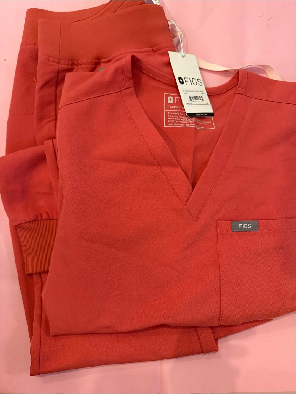 Women’s figs pulmonary pink set XXS/XS